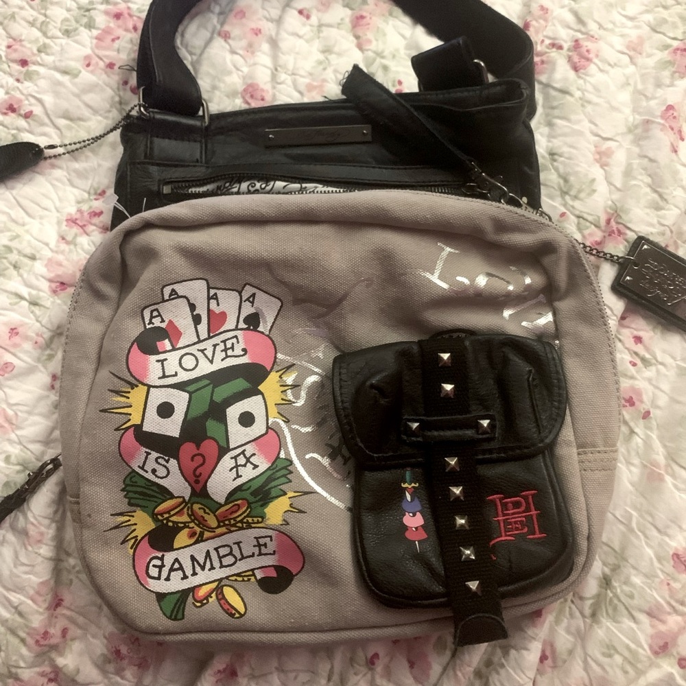 ed hardy "love is a gamble" bag